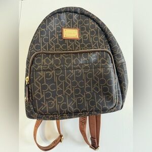 Calvin Klein Signature Brown Backpack - Never Worn